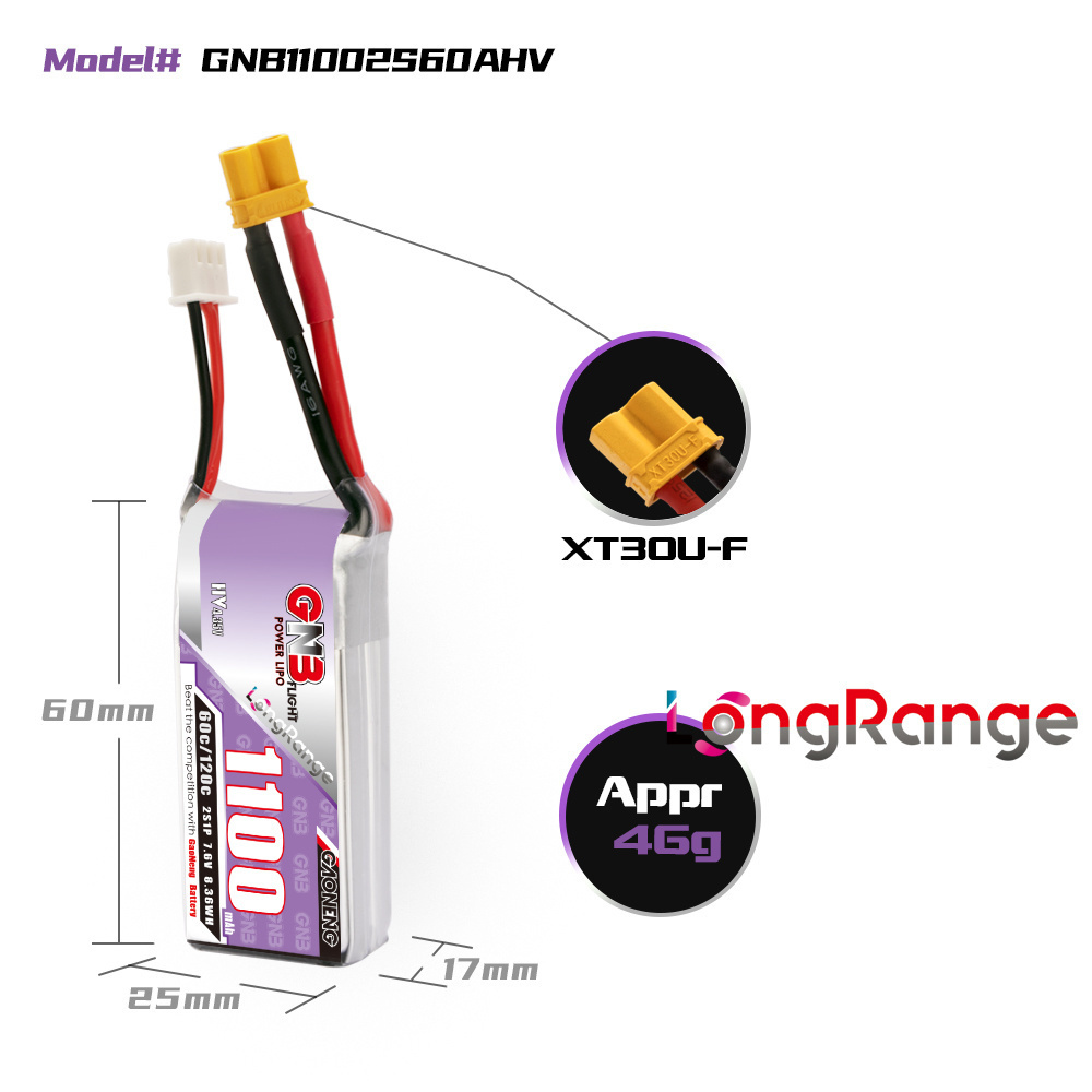 GNB 1100mAh 2S 3S 4S 6S 60C/12 – обзор и цена Rc Helicopter Battery