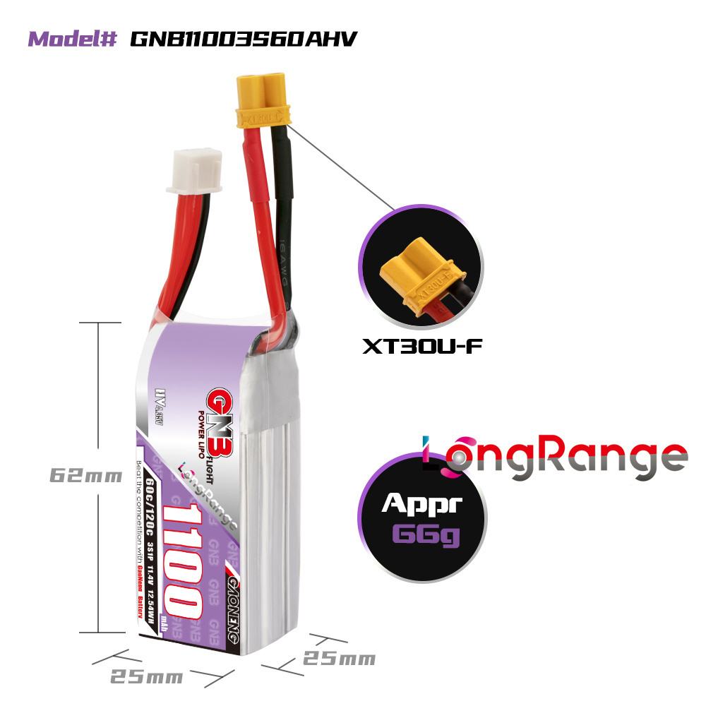 GNB 1100mAh 2S 3S 4S 6S 60C/12 – обзор и цена Rc Helicopter Battery
