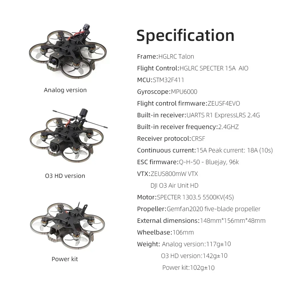 HGLRC Talon 2 Inch Cinewhoop F – обзор и цена Rc Helicopter Gas