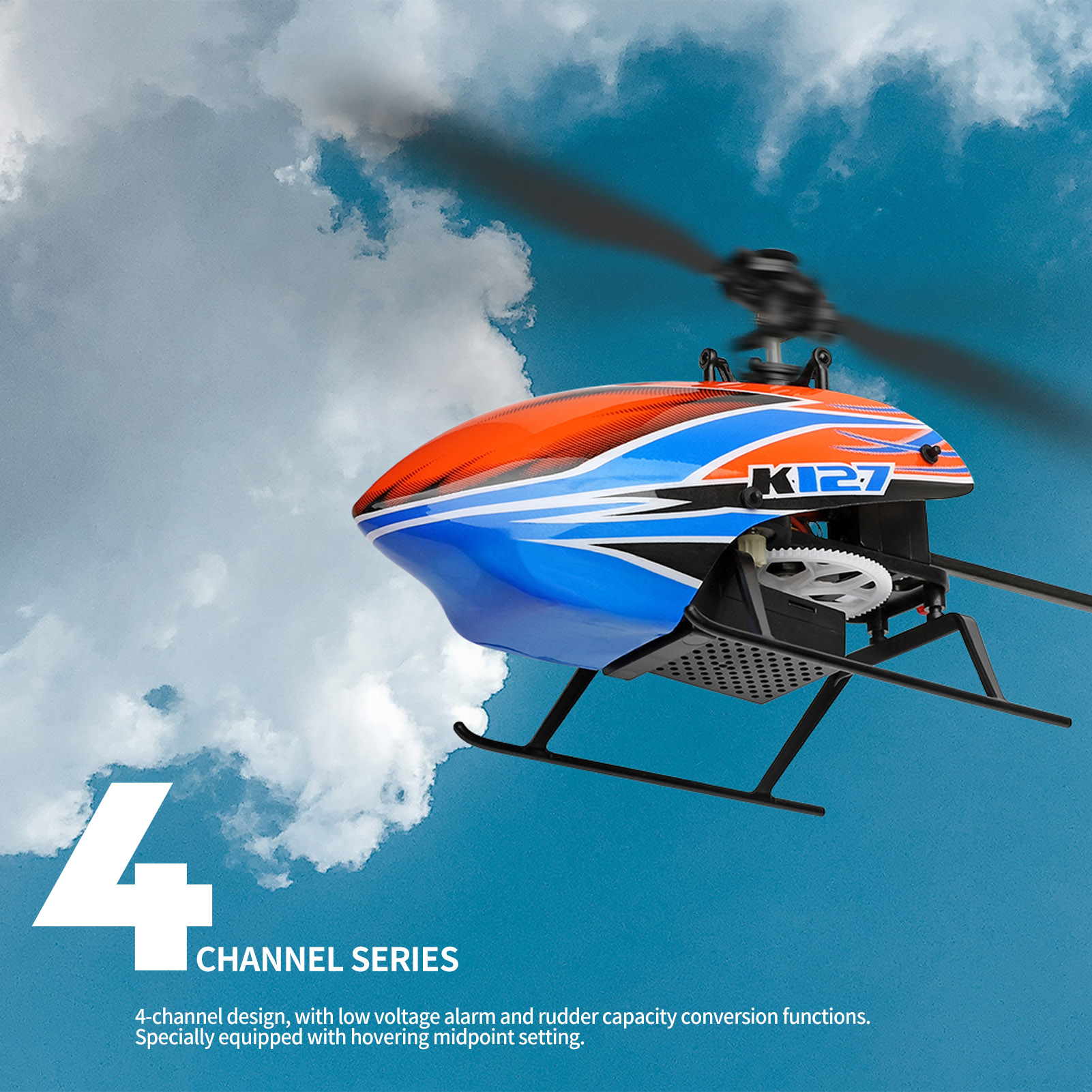 WLtoys XK K127 4CH 6-axis Gyro – обзор и цена Rc Helicopter Single Rotor