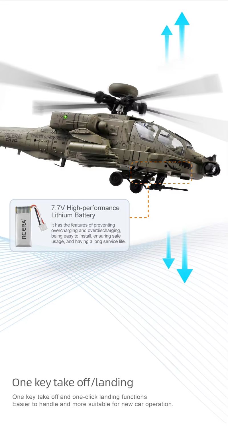 New In Stock RC Era Ah-64d Apa – обзор и цена Rc Helicopter Single Rotor