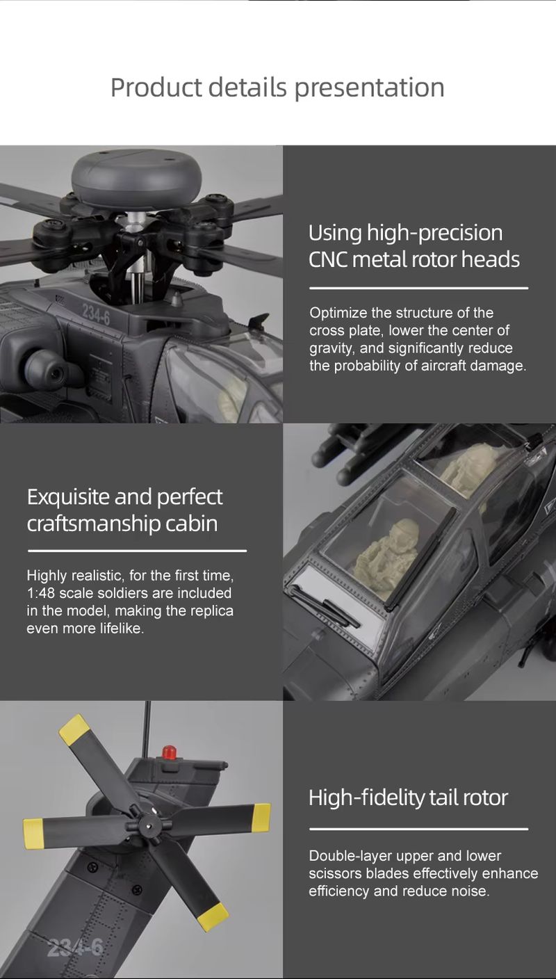 New In Stock RC Era Ah-64d Apa – обзор и цена Rc Helicopter Single Rotor